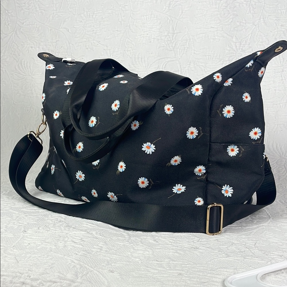 Alice + Olivia Black Floral Women's Bag Duffel